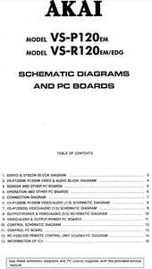 AKAI VS-P120EM PC Board Schematics