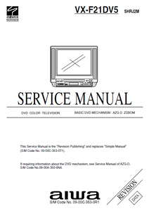 AIWA VX-F21DV5 Revision DVD Color Television Service Manual