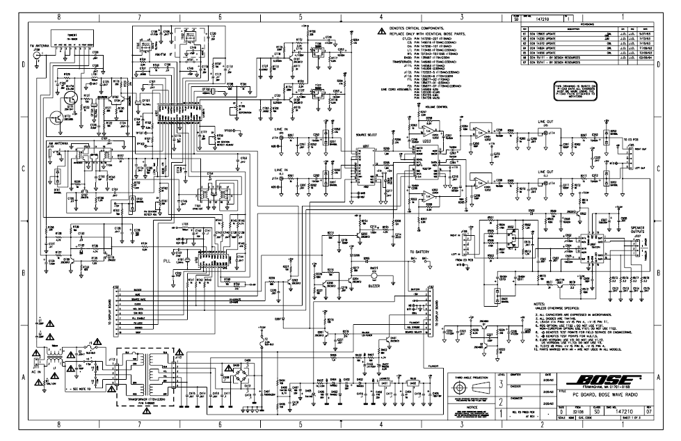 BOSE AW Radio Rev7 Schematics