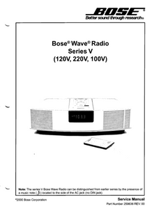 BOSE AW SeriesV Radio Service Manual