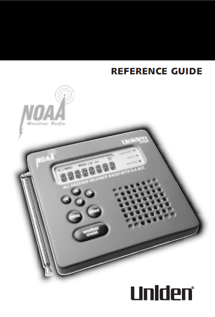 BEARCAT WX500 Weather Radio Owner's Manual
