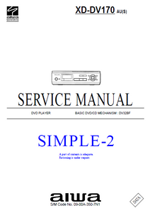 AIWA XD-DV170 Simple 2 Service Manual