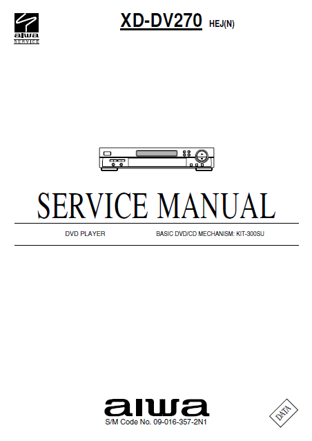 AIWA XD-DV270 HEJ Service Manual