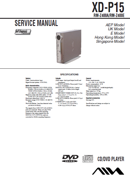 AIWA XD-P15 Service Manual