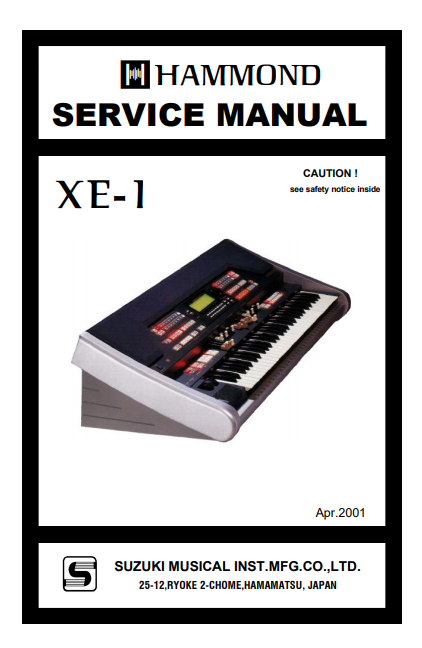 Hammond XE-1 Service Manual