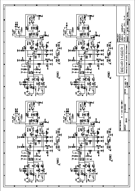 BEHRINGER XENYX 1204FX rev A Schematics