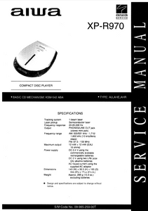 AIWA XP-R970 Compact Disc Player Service Manual