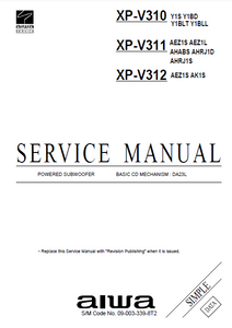 AIWA XP-V310-V311-V312 Powerd Subwoofer Simple Manual