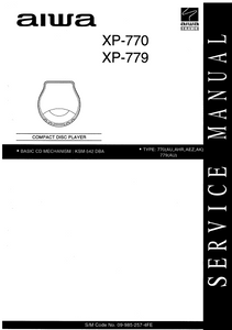 AIWA XP 770-779 Compact Disc Player Service Manual