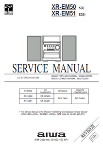AIWA CD Stereo System XR-EM50 Revision Service Manual