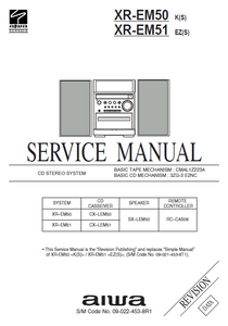 AIWA XR EM50-EM51 CD Stereo System Revision Service Manual