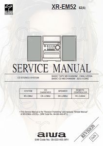 AIWA XR EM52 CD Stereo System Revision Service Manual