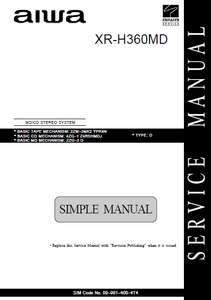 AIWA XR-H360MD Simple MD-CD Stereo System Service Manual