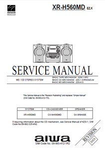 AIWA XR-H560MD CD Stereo System Revision Service Manual