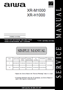 AIWA XR-M1000 Stereo System Simple Service Manual