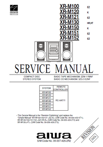 AIWA XR-M100 CD Stereo System Revision Service Manual