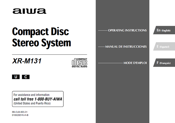 AIWA Compact Disc Stereo XR-M131  Service Manual