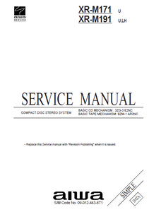 AIWA XR M171-M191 CD Stereo System Simple Service Manual