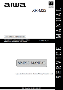 AIWA XR-M22 CD Stereo System Simple Manual