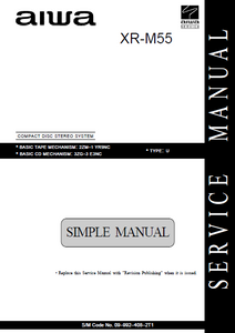 AIWA XR-M55 CD Stereo System Simple Service Manual