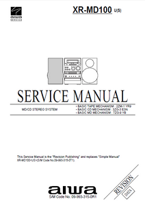 AIWA XR-MD100 CD Stereo System Revision Service  Manual