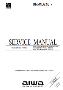 AIWA XR-MD710 CD Stereo System Simple Service  Manual