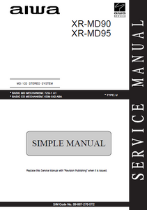 AIWA XR MD90-MD95 U Stereo System Simple Manual