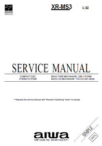 AIWA XR-MS3 CD Stereo System Simple Service Manual