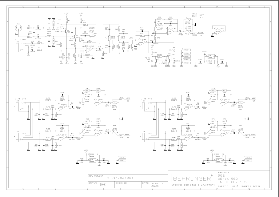 Схема behringer ha400