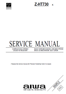 AIWA Z-HT730 K Simple CD Stereo Cassette Receiver Service Manual
