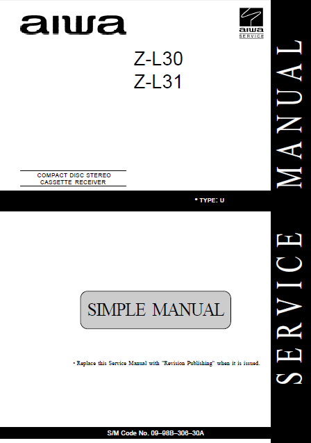 AIWA Z L30-L31 U Simple CD Stereo Cassette Receiver Service Manual