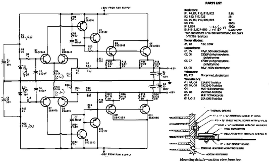 ADCOM 555 Parts List with Schematics