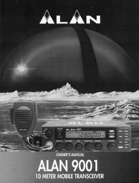 ALAN 9001 Mobile Trans Receiver Owner's Manual