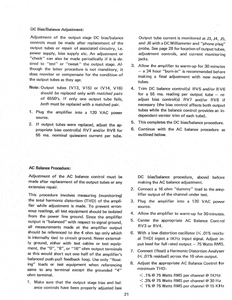 AUDIO RESEARCH D51 Bias Adjustment Instruction Manual