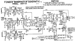 FENDER Bandmaster 6g7A Schematic