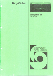 B.O Beosystem 10  Service Manual