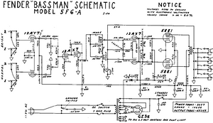 FENDER Bassman Model 5F6A Schematic – Electronic Service Manuals