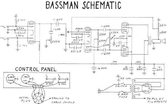 FENDER Bassman Schematic