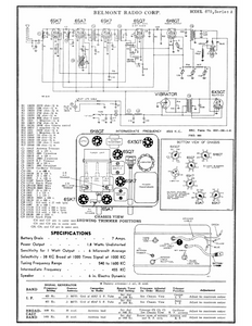 BELMONT  Model 679A Radio Corp Schematic