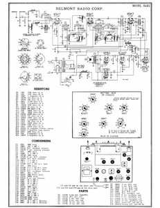 BELMONT  Model 8AE1 Radio Corp Schematic