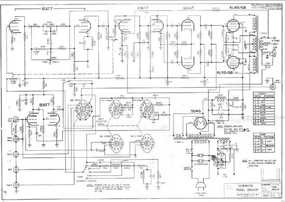 BOGEN DB-20DF power Amplifier Schematic