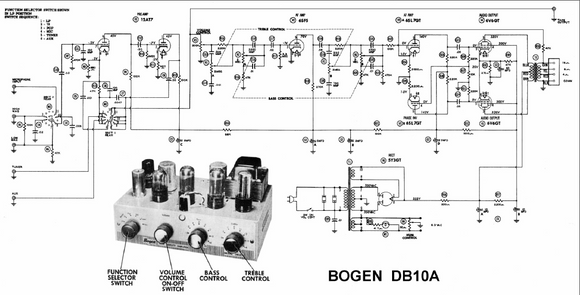 BOGEN DB-10A Power Amplifier Schematic