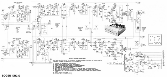 BOGEN DB-230 Balance and Bias Adjustment Schematic