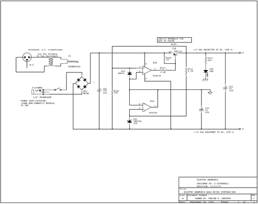 Electro-Harmonix bsynth3 Schematic