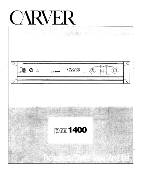 CARVER Model pm1400 Service Manual