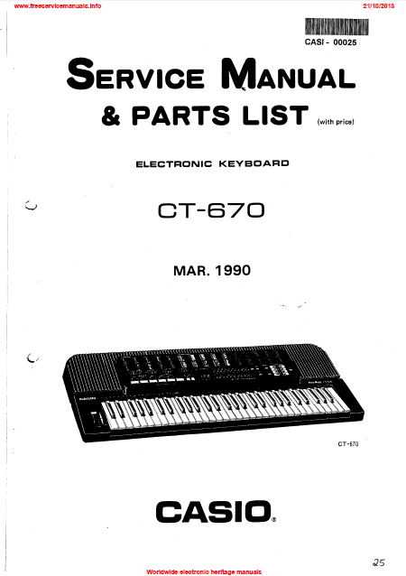 Audio TO Clearcom-casio_ct_670 Service Manual