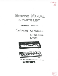 Audio TO Clearcom-casio_mt-65,mt-68,mt-100,ct-405 Service Manual