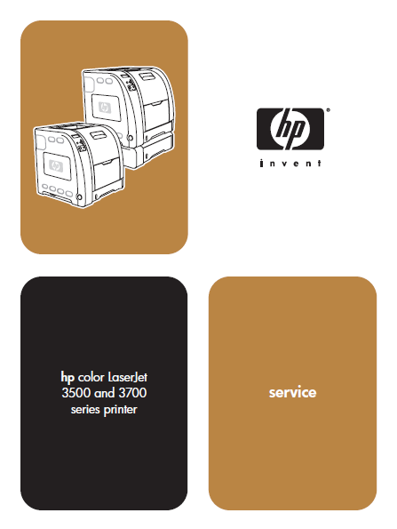 Hewlett Packard Color LaserJet 3500-3700 series printer Service Manual