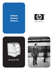 Hewlett Packard LaserJet 3700 software technical reference Service Manual