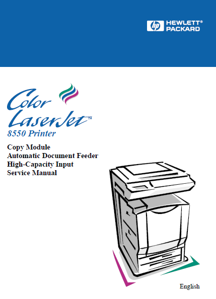 Hewlett Packard Color LaserJet 8550 Automatic Documents Feeder Service Manual